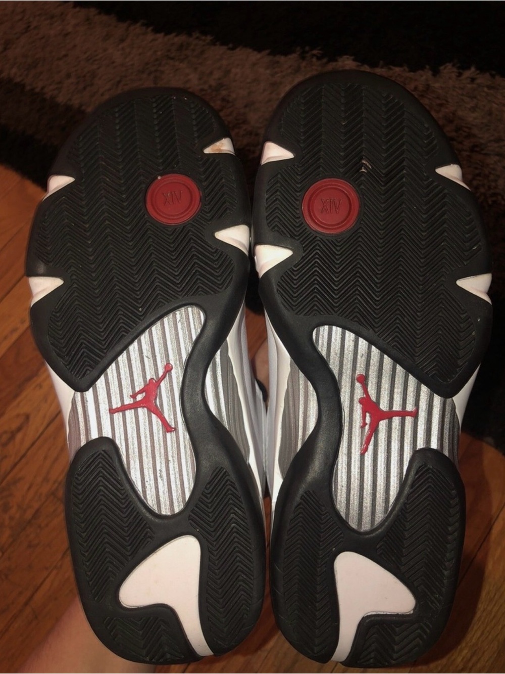 Jordan 14 Men’s Sneakers - White/Black/Red Accents